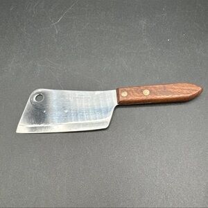 Bonny Cheese Knife Mini Cleaver Stainless Steel Wood Handle 3" Japan